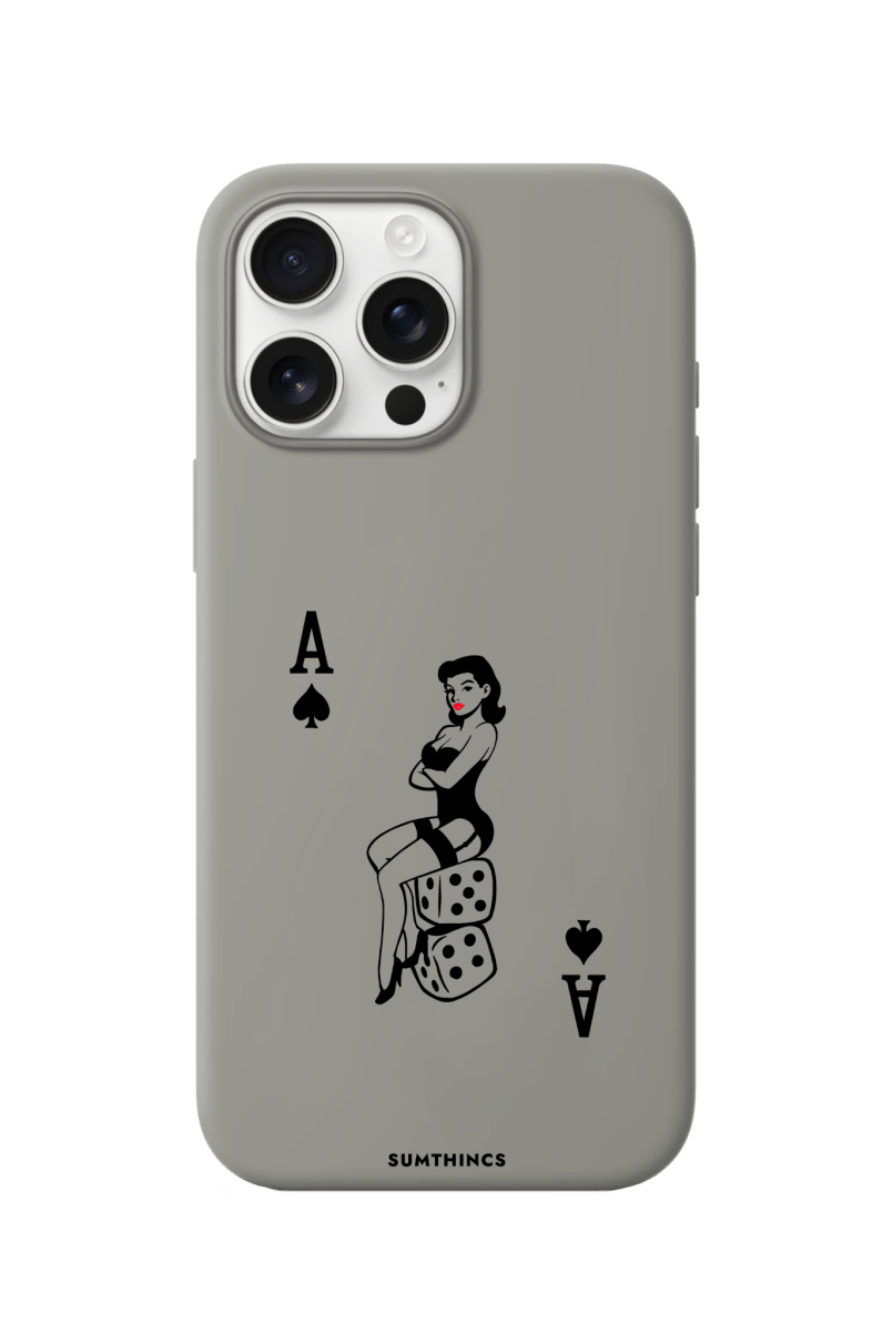 iPhone 16 Pro Max Ace Queen Premium Telefon Kılıfı Gri - SUMTHINCS
