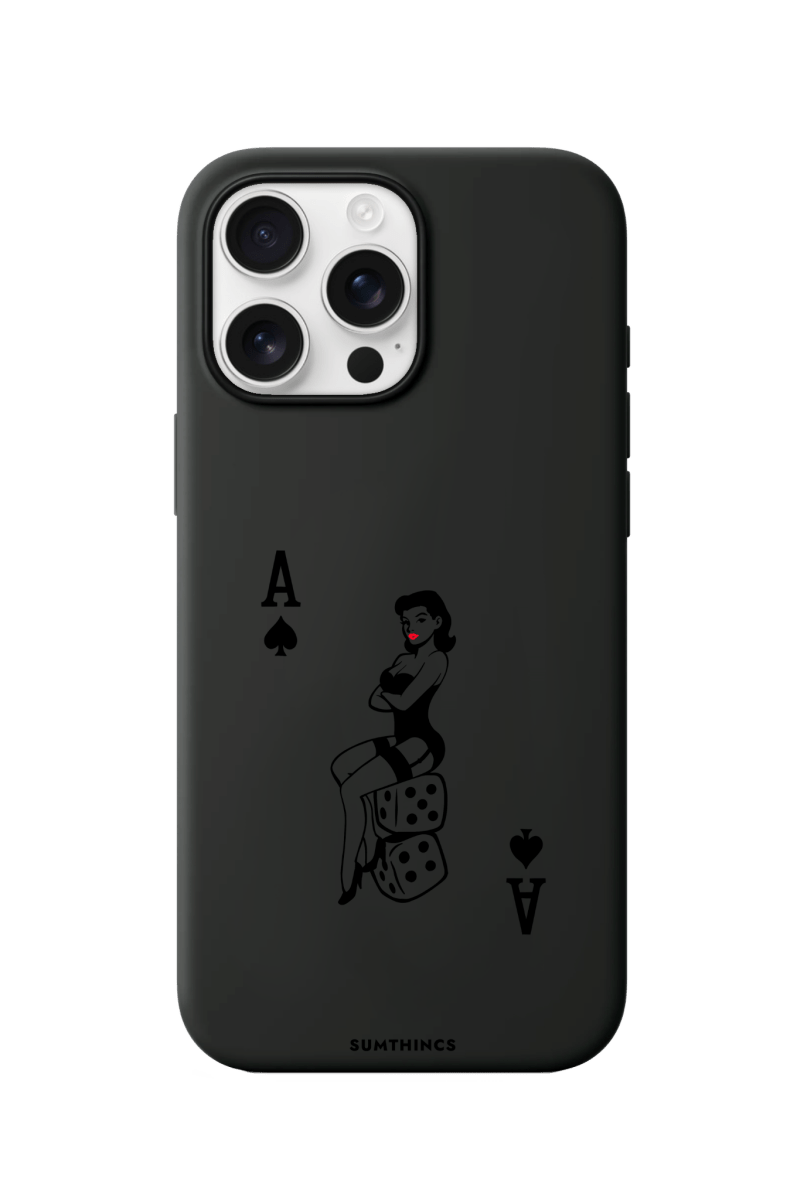 iPhone 16 Pro Max Ace Queen Premium Telefon Kılıfı Siyah - SUMTHINCS