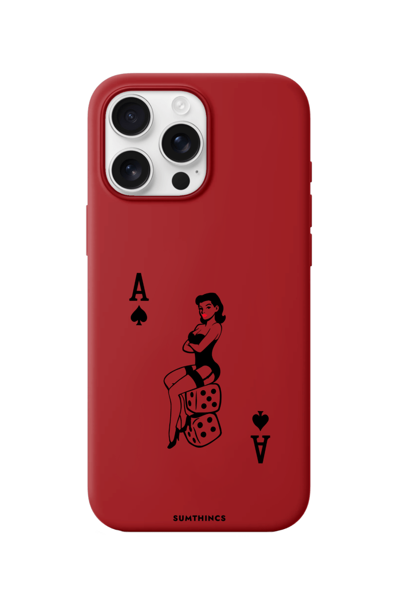 iPhone 16 Pro Max Ace Queen Premium Telefon Kılıfı Kırmızı - SUMTHINCS