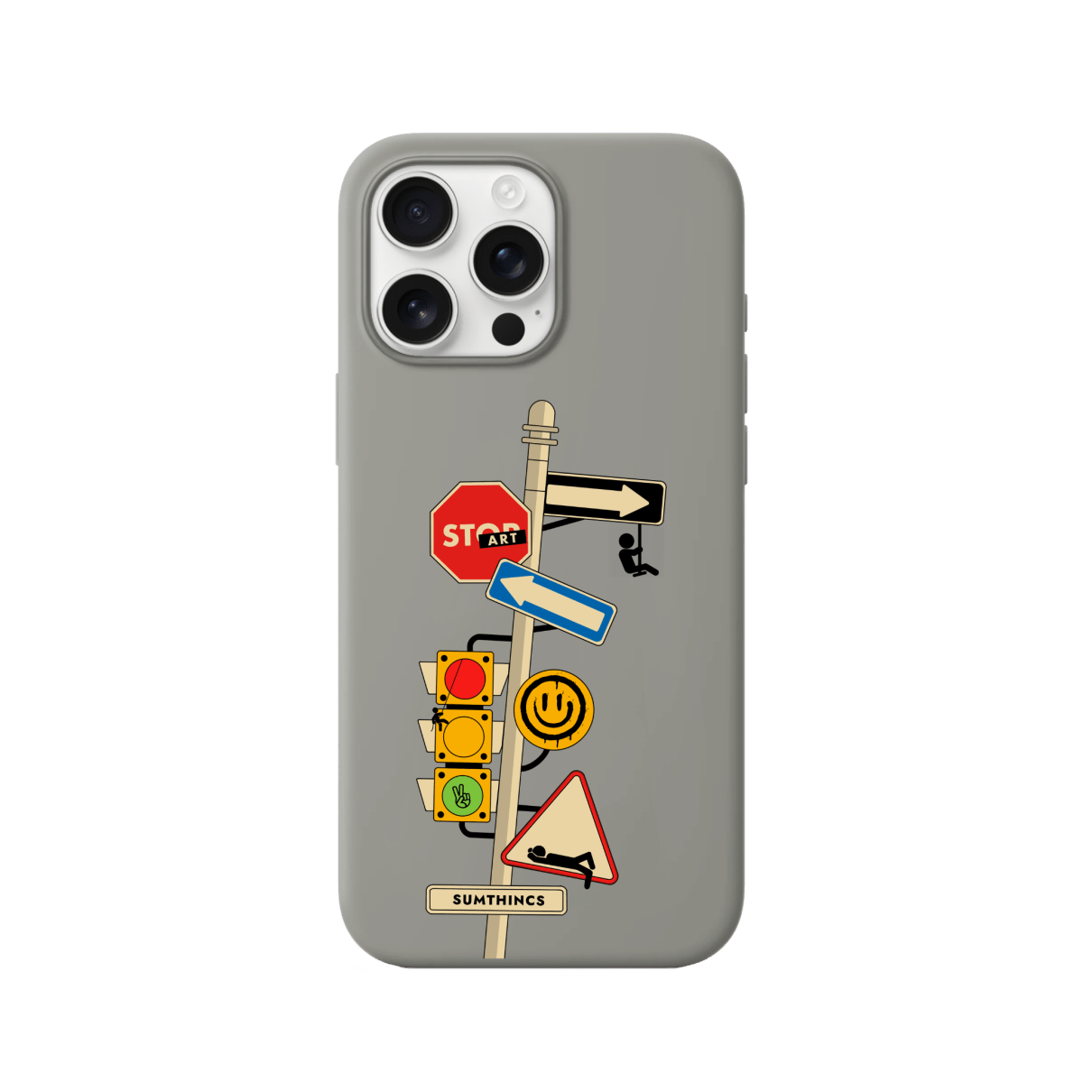 iPhone 16 Pro Max Crossroad Premium Telefon Kılıfı Gri - SUMTHINCS