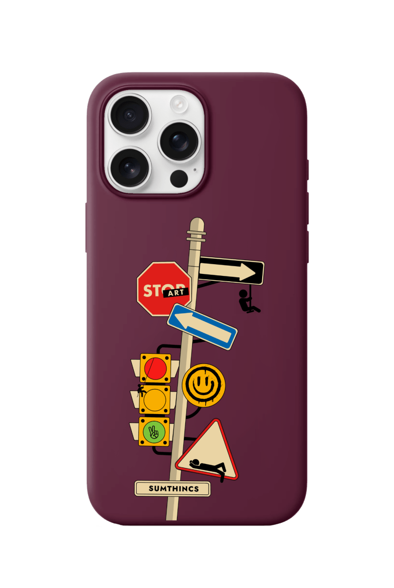 iPhone 16 Pro Max Crossroad Premium Telefon Kılıfı Bordo - SUMTHINCS