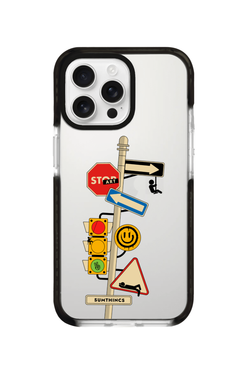 iPhone 16 Pro Max Crossroad Procase Şeffaf Telefon Kılıfı Siyah Şeffaf - SUMTHINCS