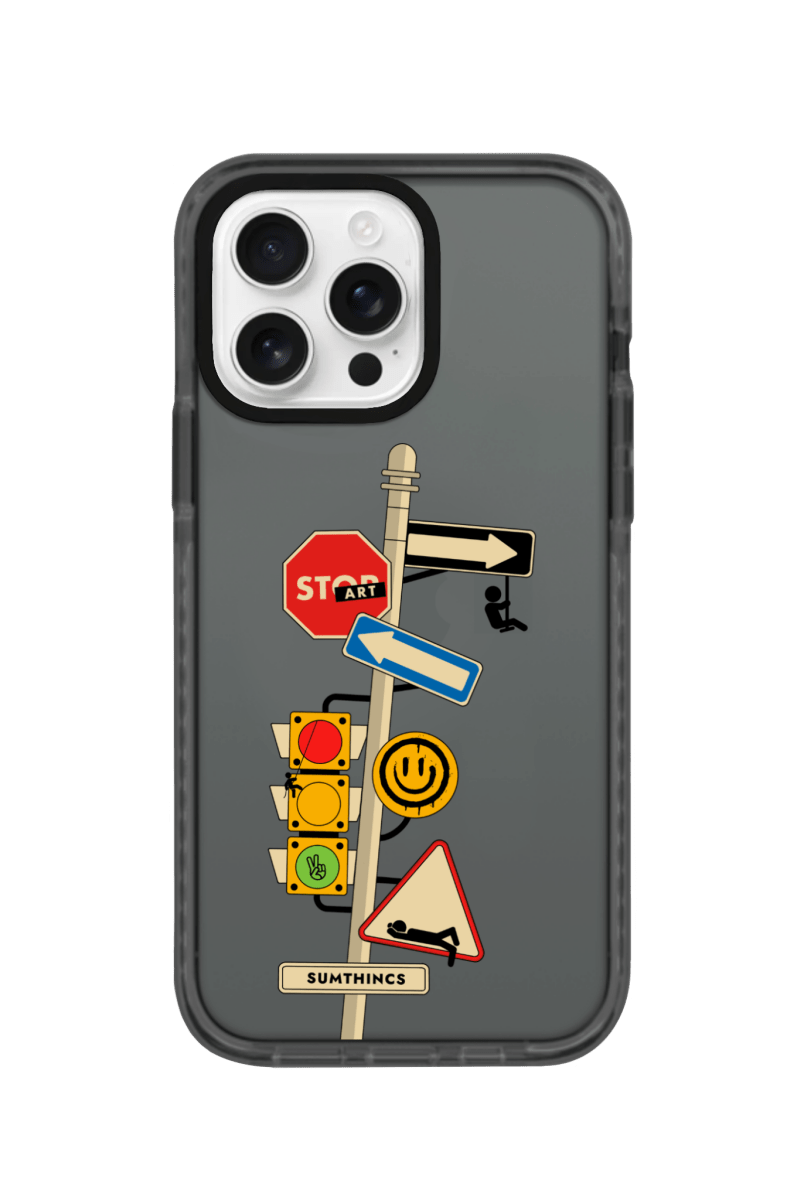 iPhone 16 Pro Max Crossroad Procase Şeffaf Telefon Kılıfı Antrasit - SUMTHINCS