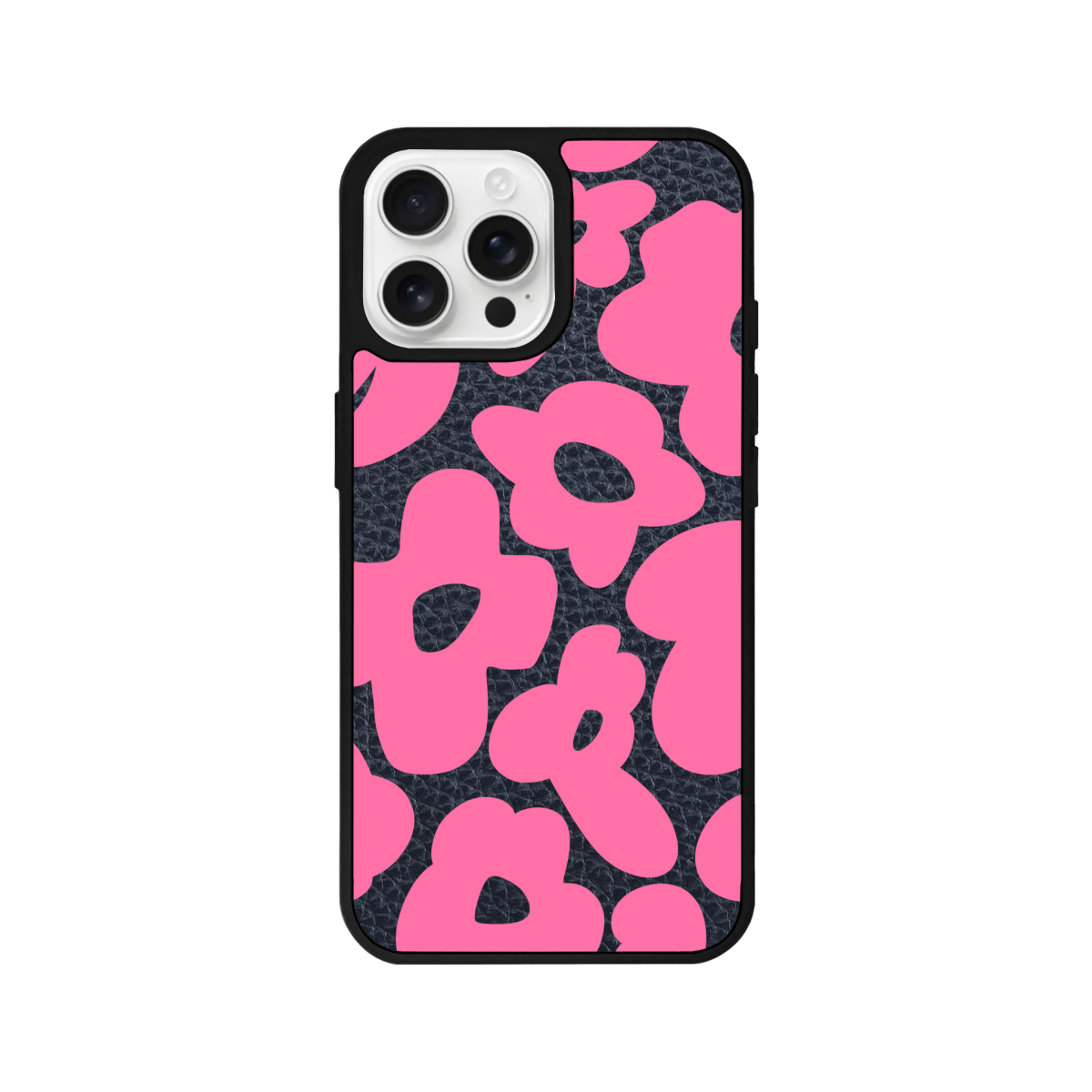 iPhone 16 Pro Max Daisy Pop Leather Deri Telefon Kılıfı Bordo - SUMTHINCS