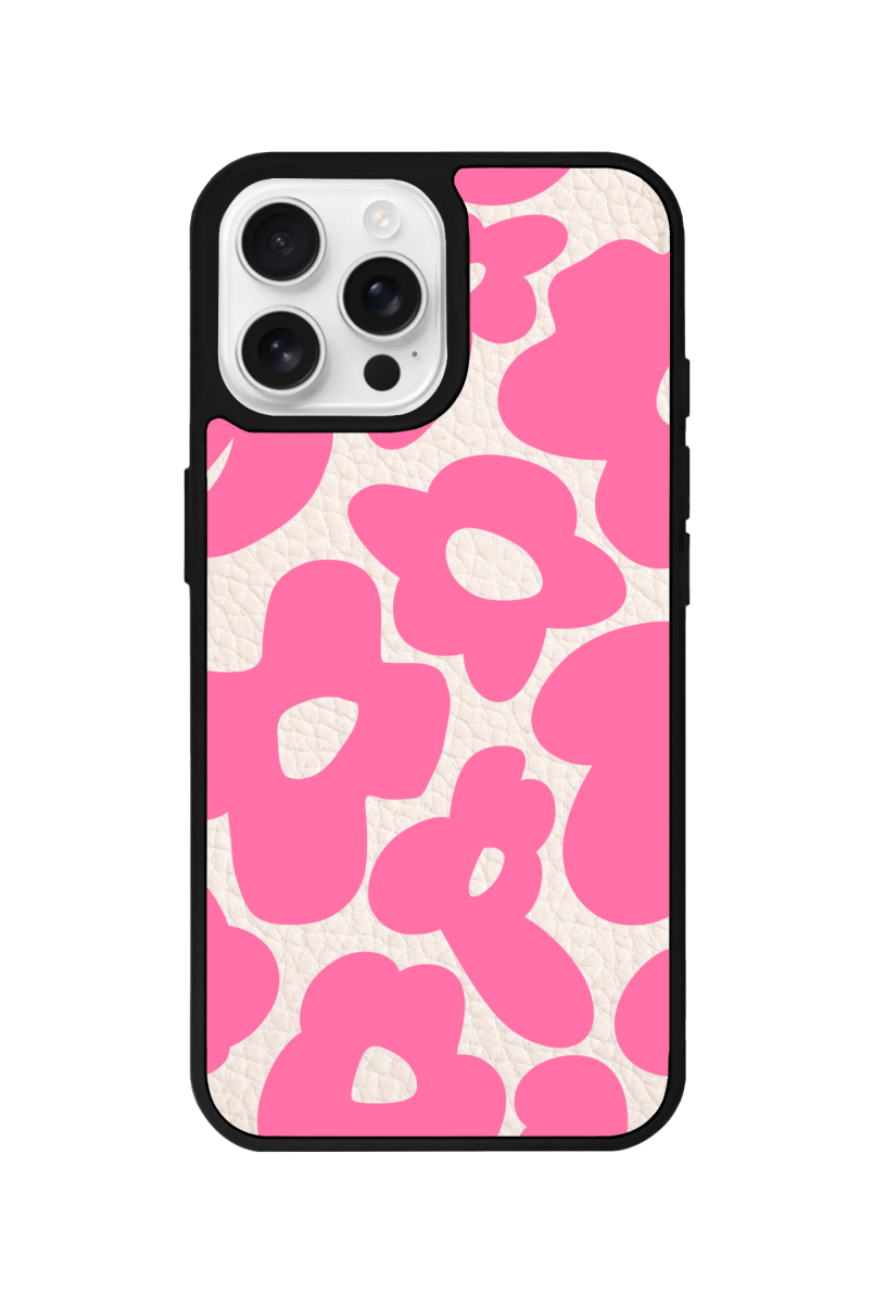 iPhone 16 Pro Max Daisy Pop Leather Deri Telefon Kılıfı Bej - SUMTHINCS