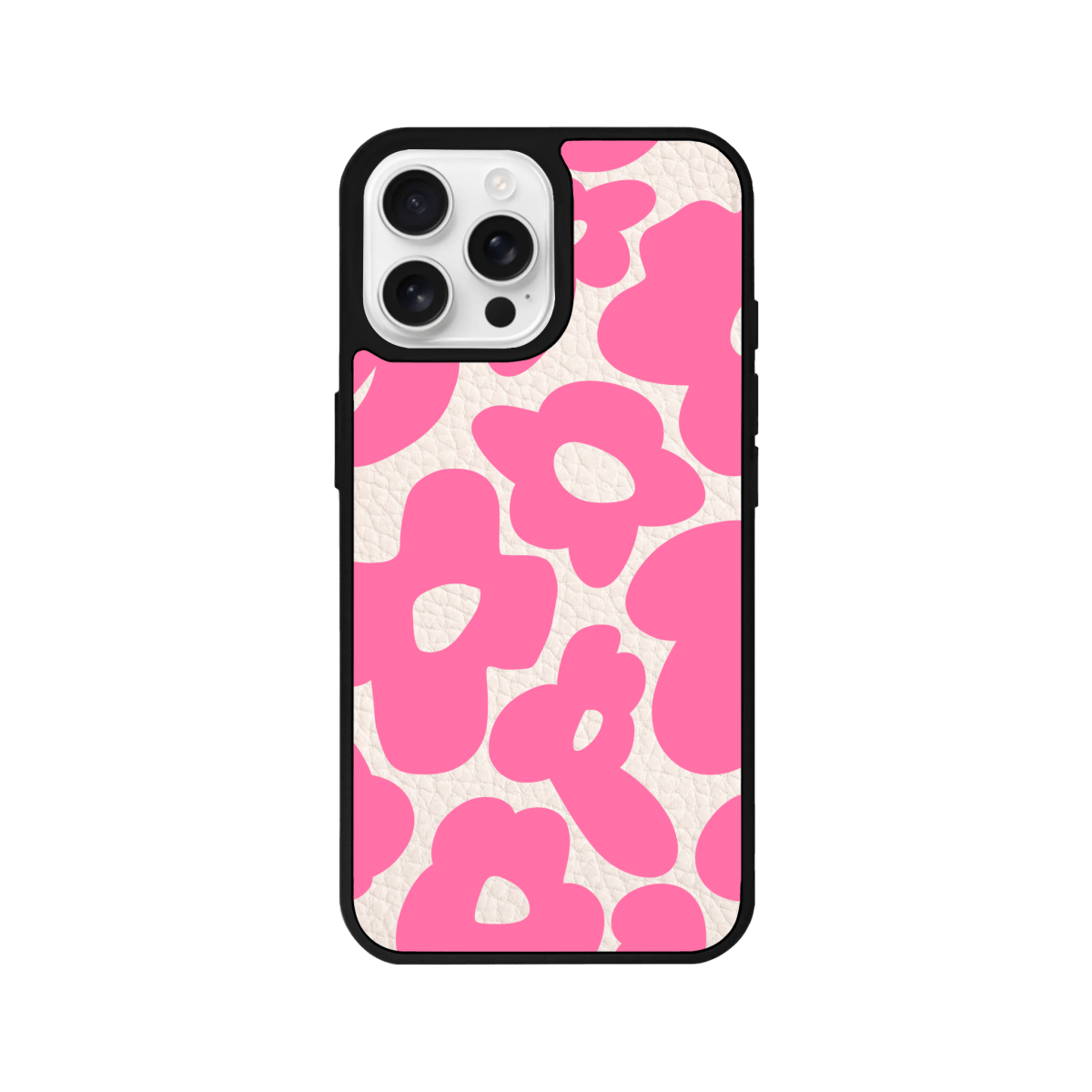 iPhone 16 Pro Max Daisy Pop Leather Deri Telefon Kılıfı Bej - SUMTHINCS