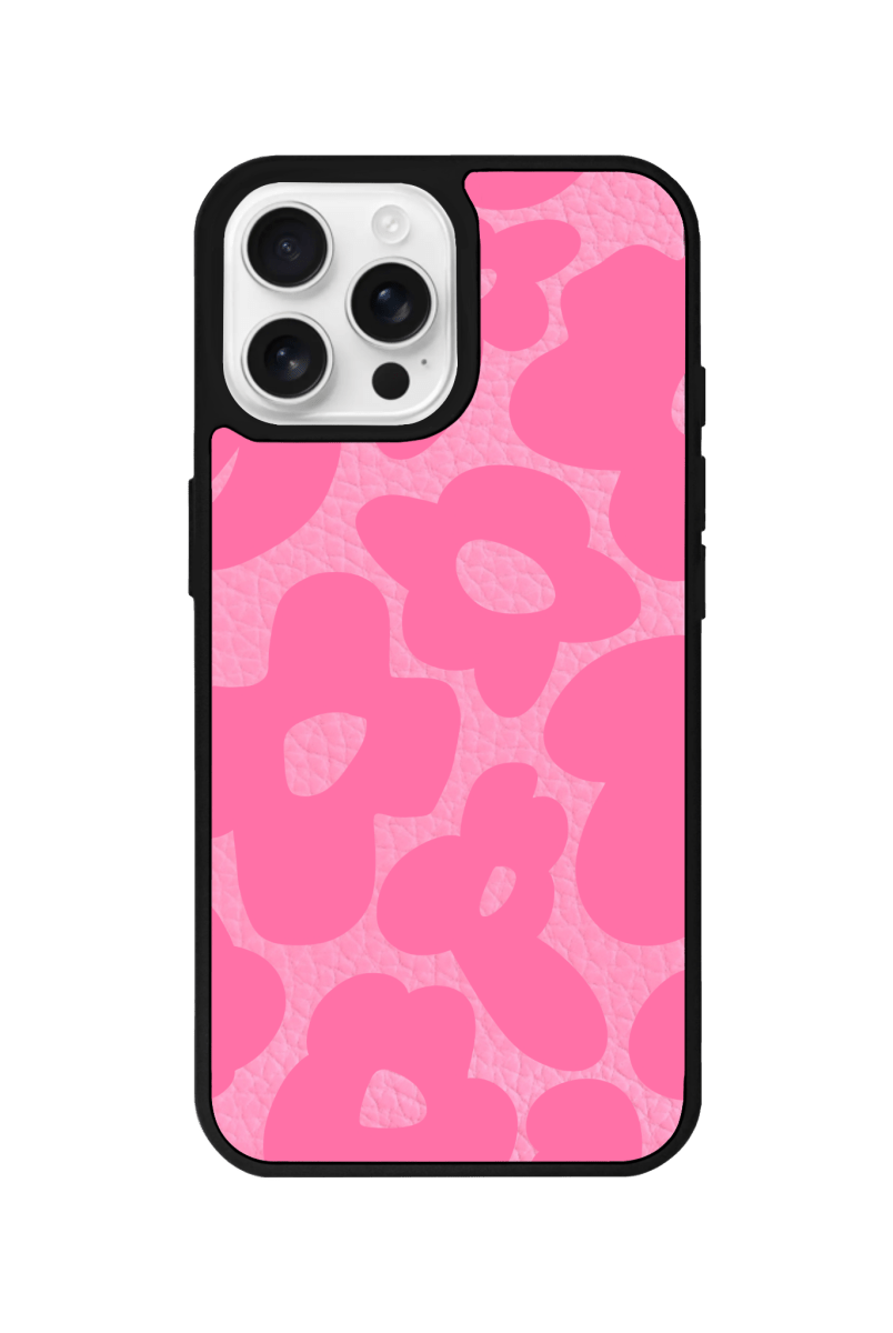 iPhone 16 Pro Max Daisy Pop Leather Deri Telefon Kılıfı Pembe - SUMTHINCS