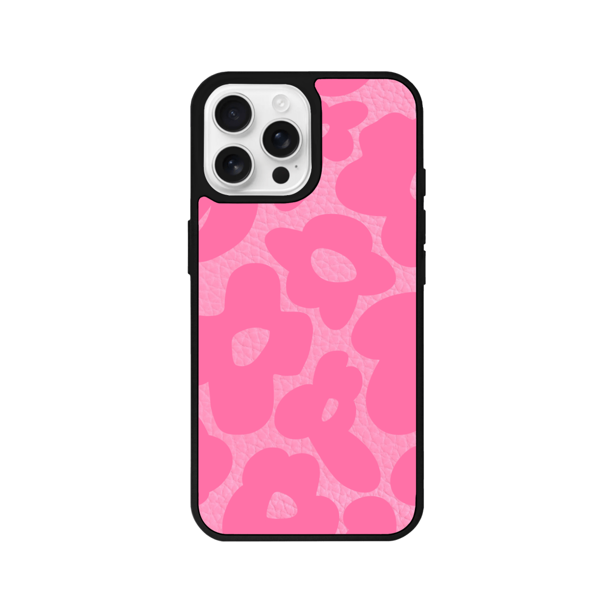 iPhone 16 Pro Max Daisy Pop Leather Deri Telefon Kılıfı Pembe - SUMTHINCS