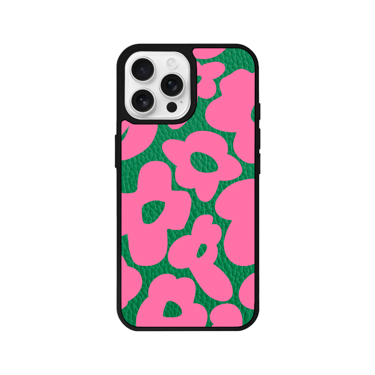 iPhone 16 Pro Max Daisy Pop Leather Deri Telefon Kılıfı Yeşil - SUMTHINCS