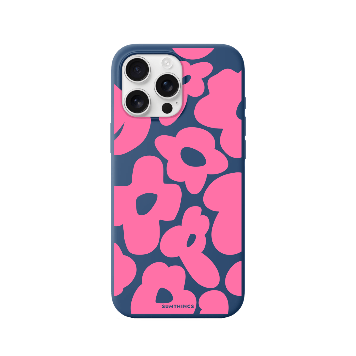 iPhone 16 Pro Max Daisy Pop Premium Telefon Kılıfı Pasifik Mavi - SUMTHINCS