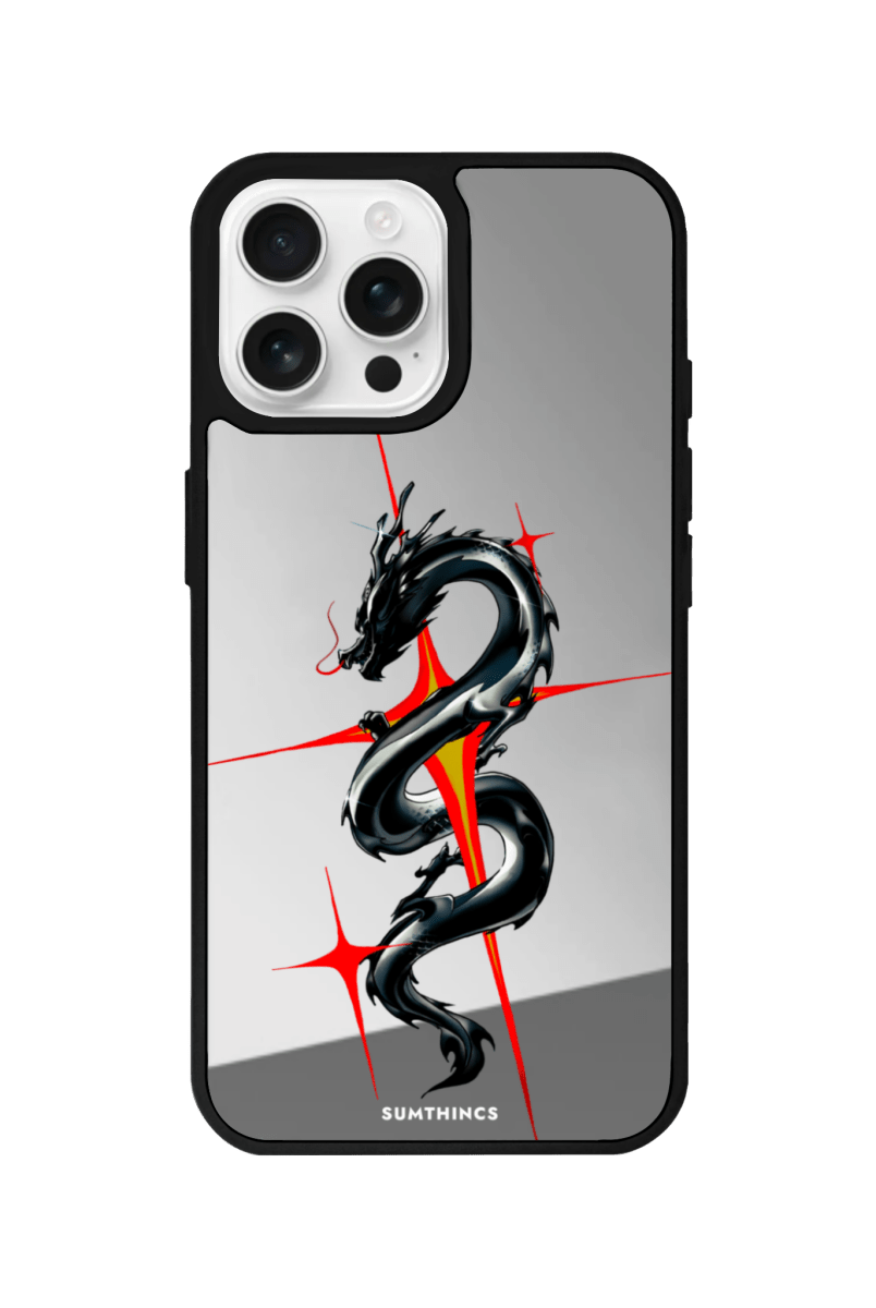 iPhone 16 Pro Max Dragonflare Mirror Aynalı Telefon Kılıfı Gümüş - SUMTHINCS