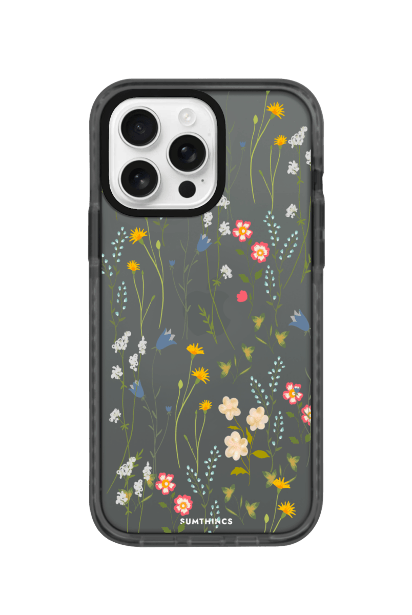 iPhone 16 Pro Max Eternal Garden Procase Şeffaf Telefon Kılıfı Antrasit - SUMTHINCS