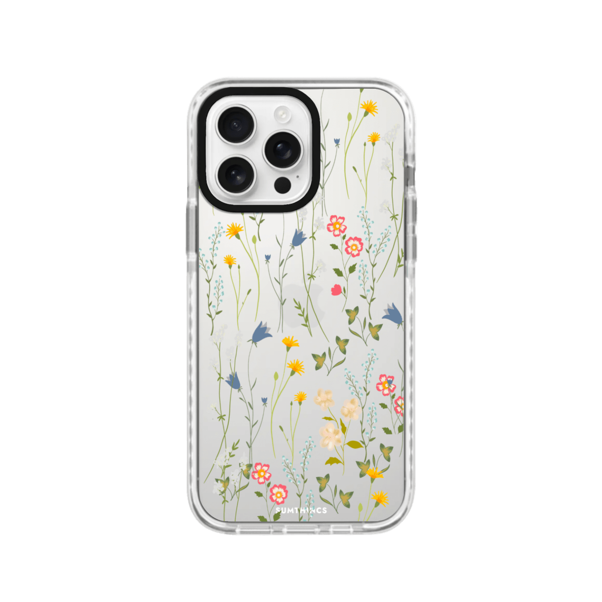 iPhone 16 Pro Max Eternal Garden Procase Şeffaf Telefon Kılıfı Beyaz Şeffaf - SUMTHINCS