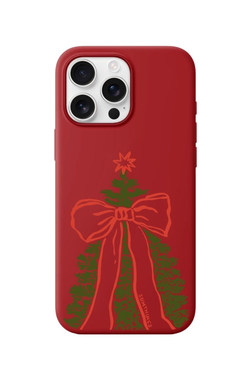 iPhone 16 Pro Max Festive Ribbon Premium Telefon Kılıfı Kırmızı - SUMTHINCS