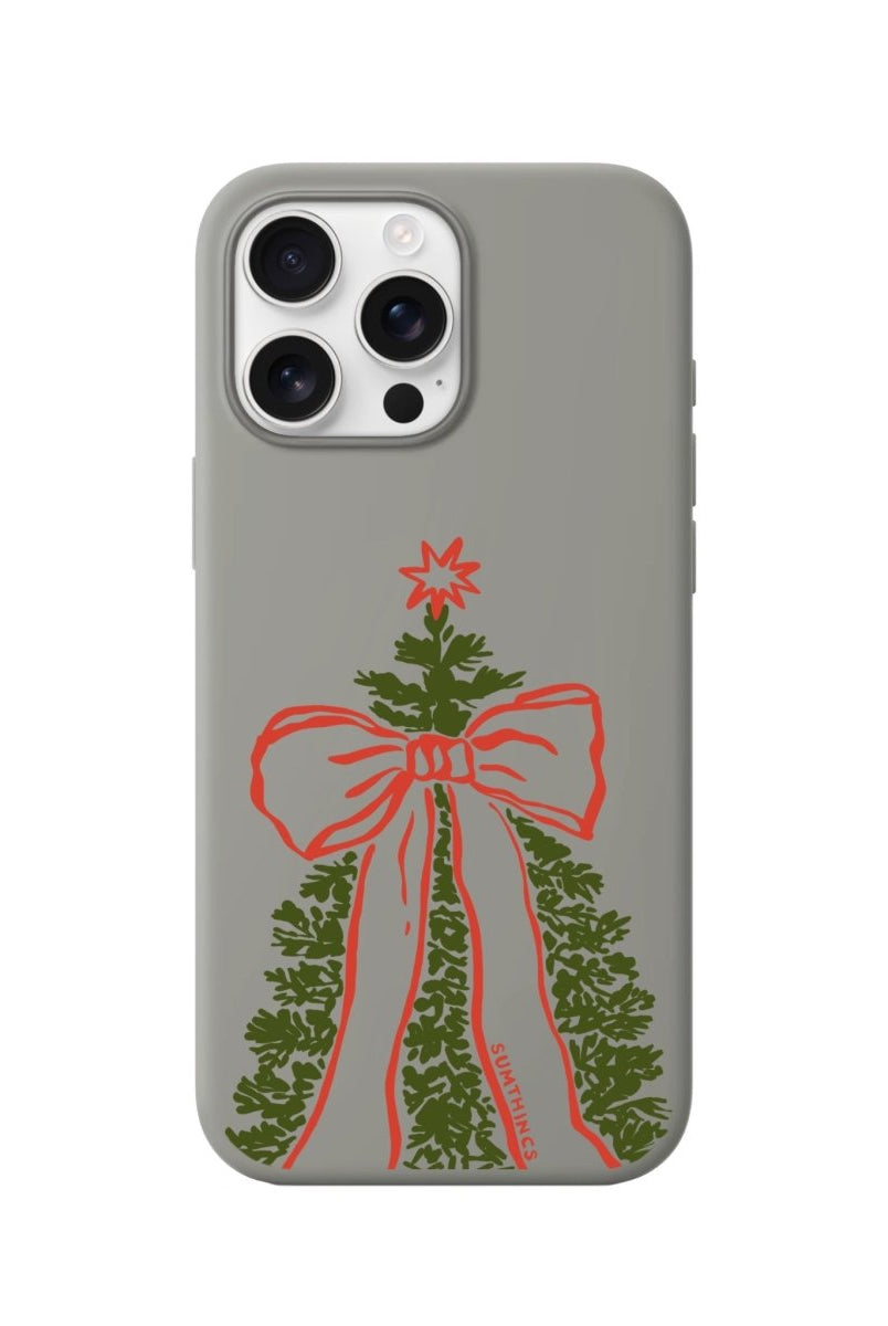 iPhone 16 Pro Max Festive Ribbon Premium Telefon Kılıfı Gri - SUMTHINCS