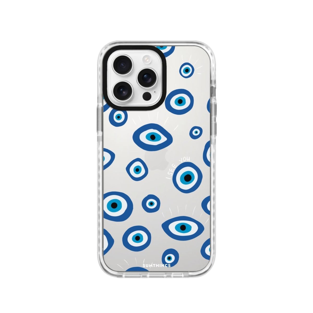 iPhone 16 Pro Max I See You Procase Şeffaf Telefon Kılıfı Beyaz Şeffaf - SUMTHINCS