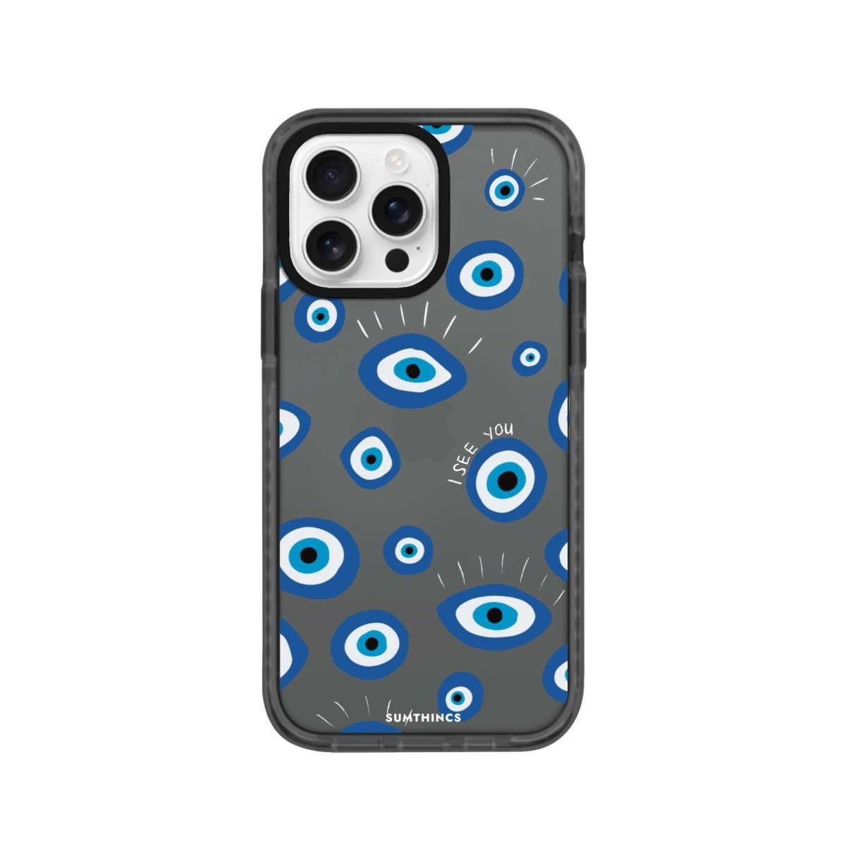 iPhone 16 Pro Max I See You Procase Şeffaf Telefon Kılıfı Antrasit - SUMTHINCS