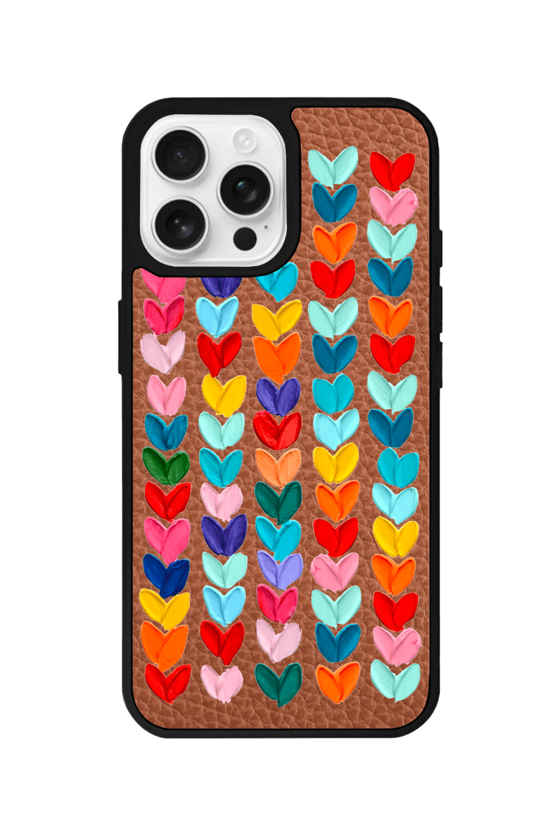 iPhone 16 Pro Max Lovestorm Leather Vegan Deri Telefon Kılıfı Kahverengi - SUMTHINCS