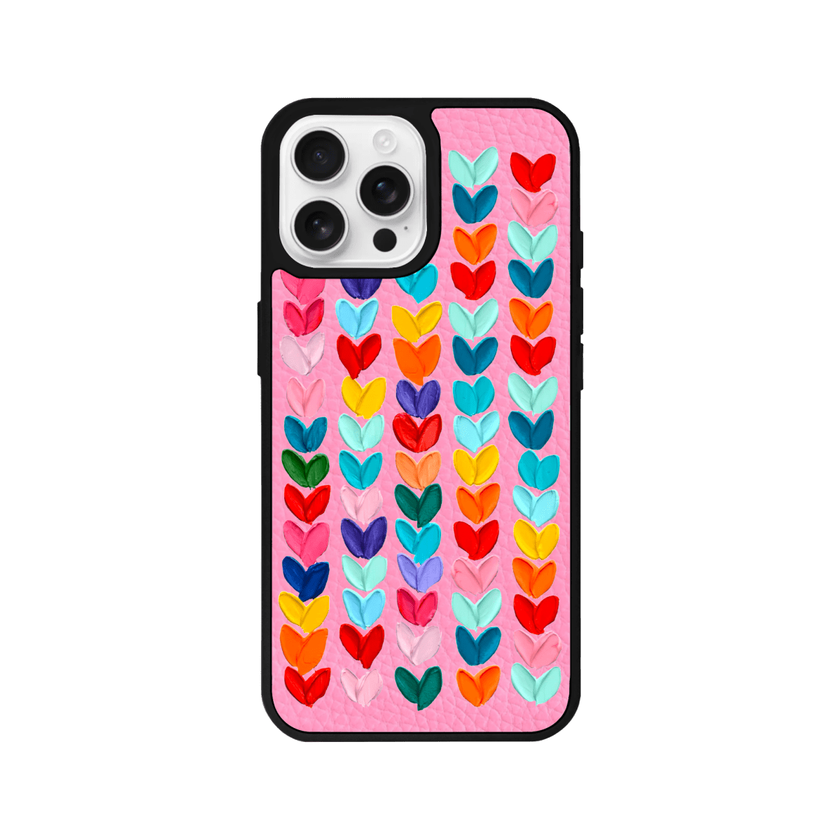 iPhone 16 Pro Max Lovestorm Leather Vegan Deri Telefon Kılıfı Pembe - SUMTHINCS