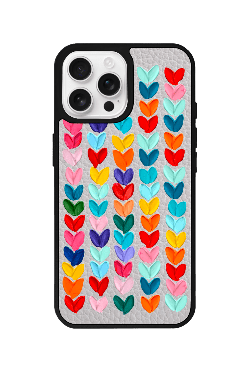 iPhone 16 Pro Max Lovestorm Leather Vegan Deri Telefon Kılıfı Gri - SUMTHINCS