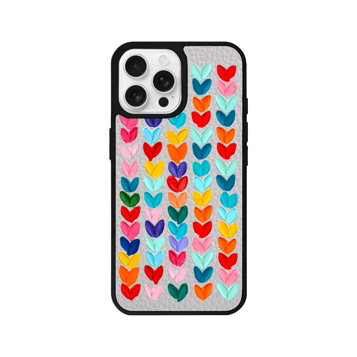 iPhone 16 Pro Max Lovestorm Leather Vegan Deri Telefon Kılıfı Gri - SUMTHINCS