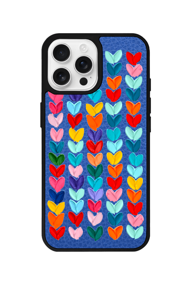 iPhone 16 Pro Max Lovestorm Leather Vegan Deri Telefon Kılıfı Mavi - SUMTHINCS