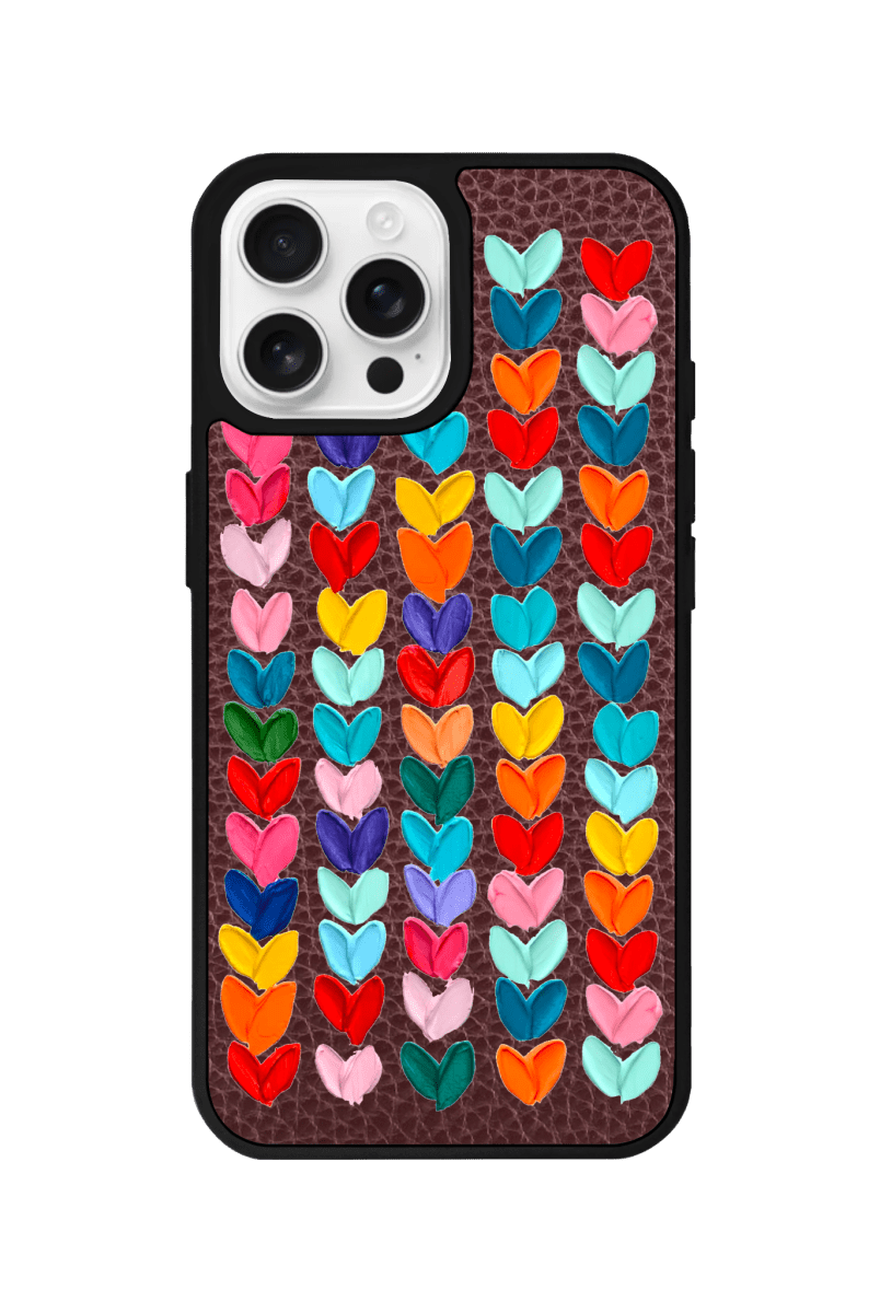 iPhone 16 Pro Max Lovestorm Leather Vegan Deri Telefon Kılıfı Bordo - SUMTHINCS