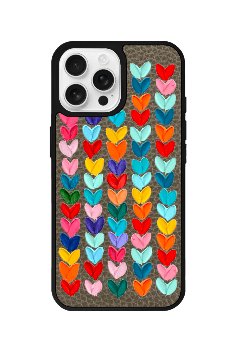 iPhone 16 Pro Max Lovestorm Leather Vegan Deri Telefon Kılıfı Haki - SUMTHINCS