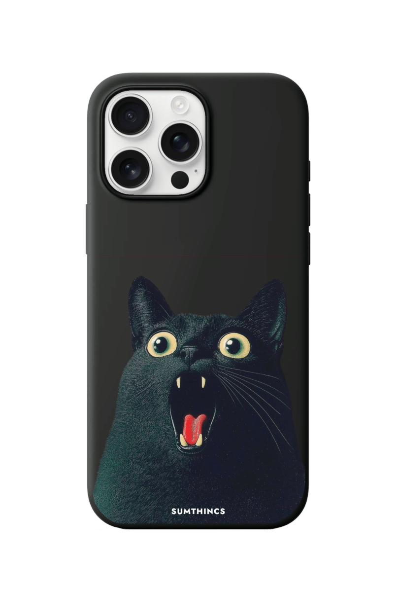 iPhone 16 Pro Max Meoww Premium Telefon Kılıfı Siyah - SUMTHINCS