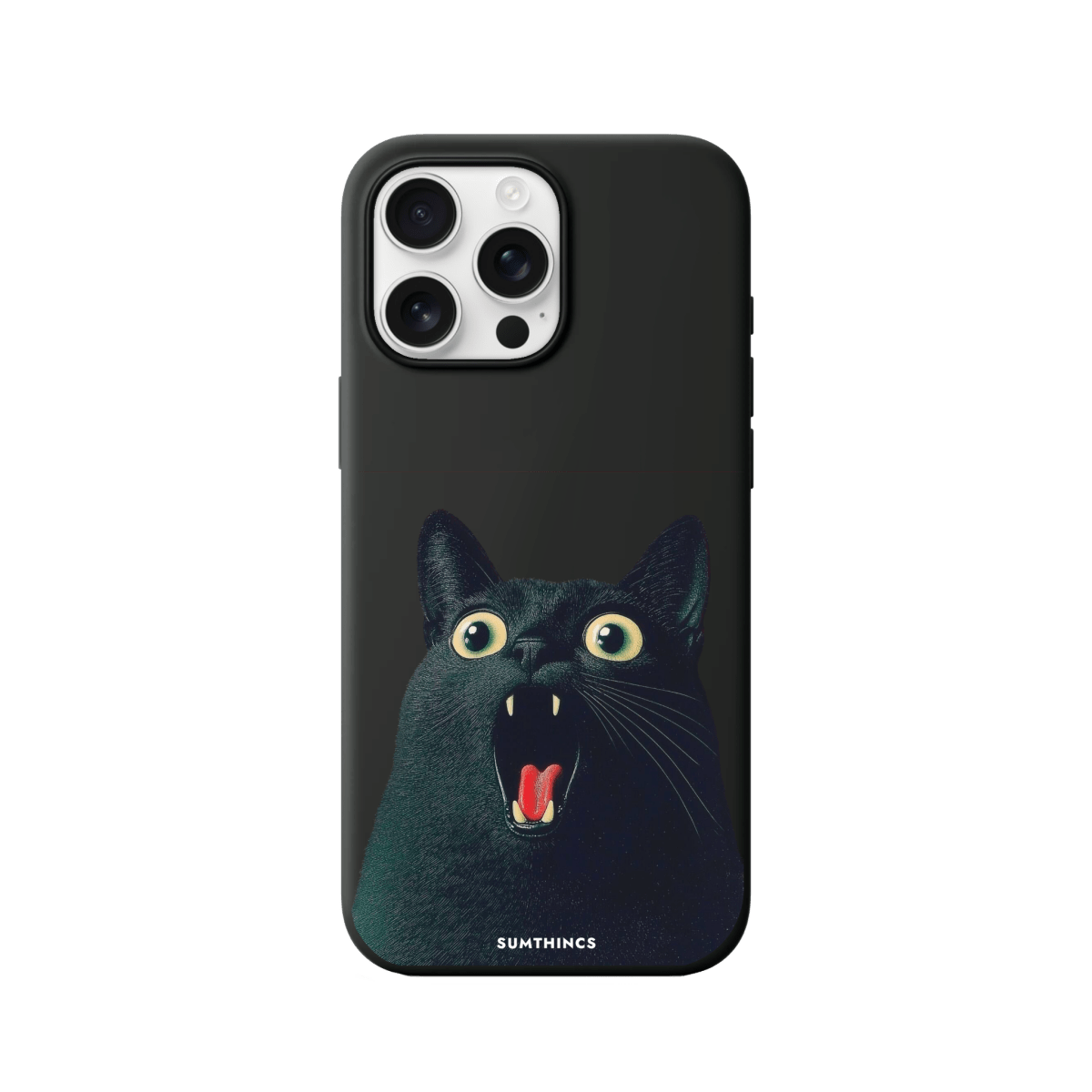 iPhone 16 Pro Max Meoww Premium Telefon Kılıfı Siyah - SUMTHINCS