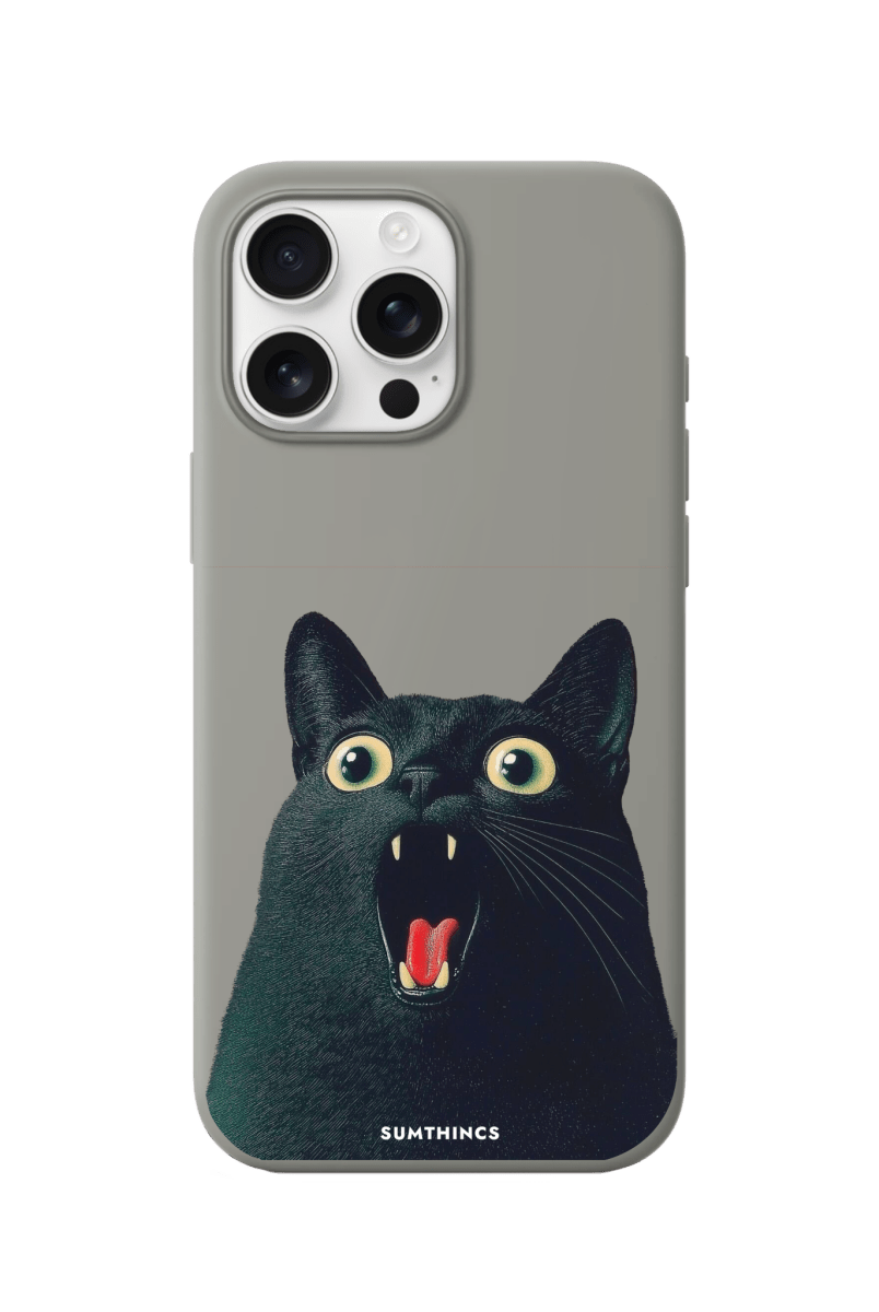 iPhone 16 Pro Max Meoww Premium Telefon Kılıfı Gri - SUMTHINCS