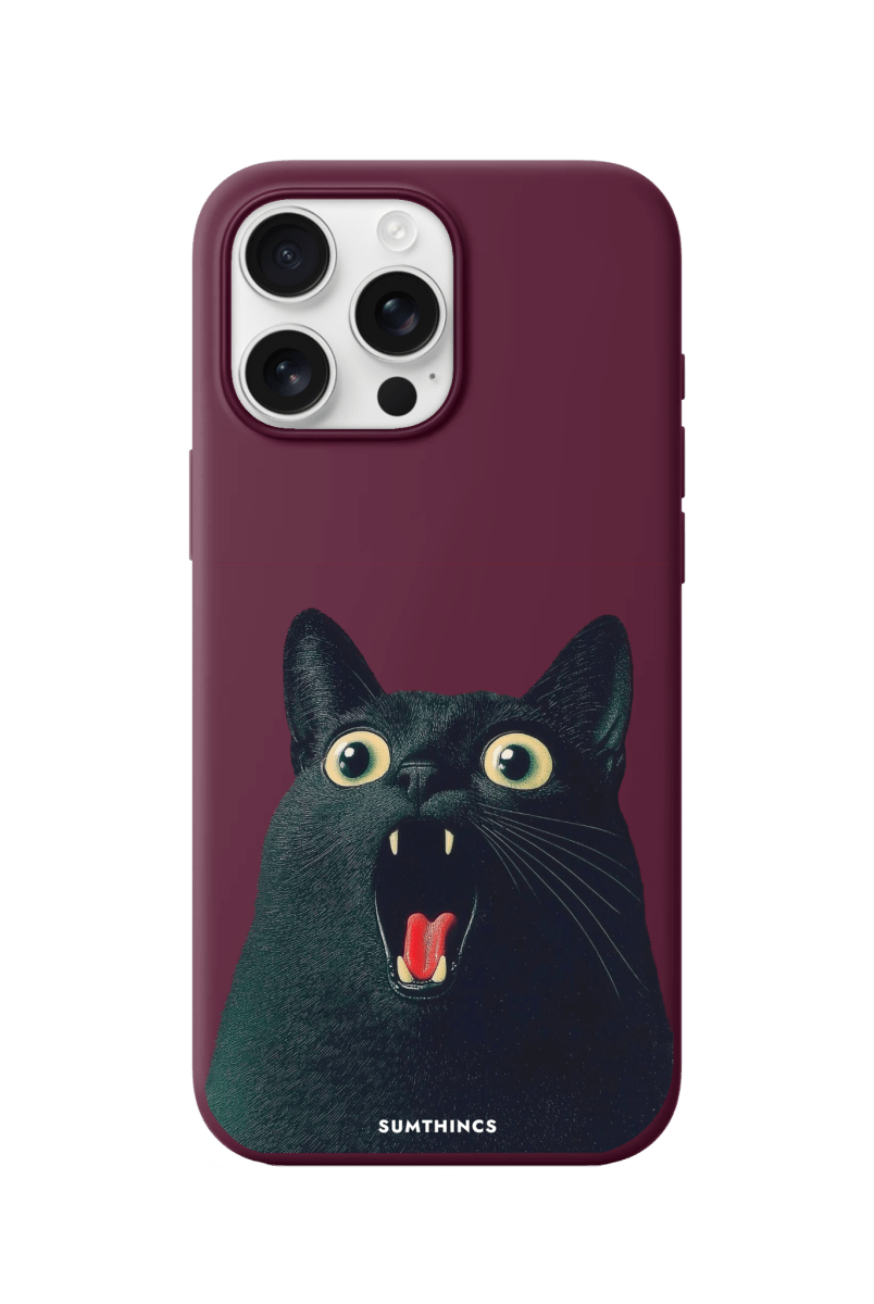 iPhone 16 Pro Max Meoww Premium Telefon Kılıfı Bordo - SUMTHINCS