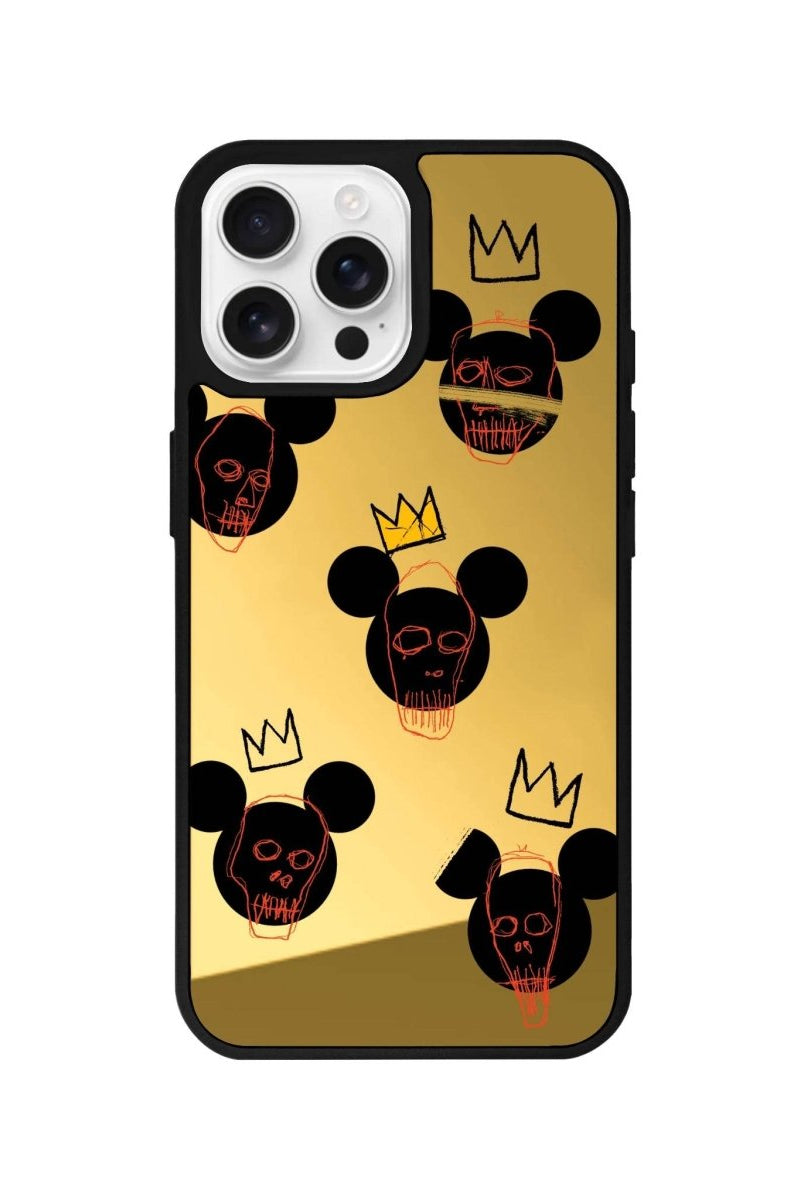iPhone 16 Pro Max Mickeys Midnight Mirror Aynalı Telefon Kılıfı Altın - SUMTHINCS