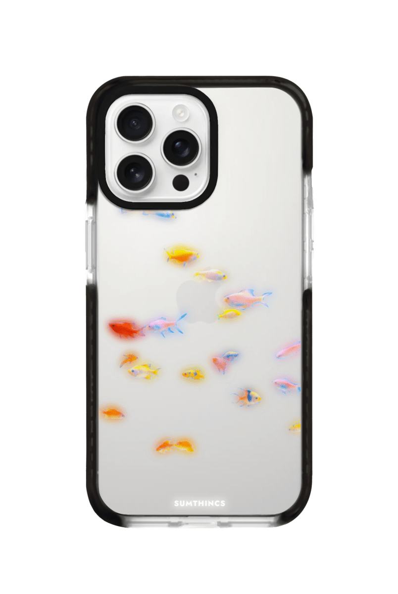 iPhone 16 Pro Max Neon Fish Procase Şeffaf Telefon Kılıfı Siyah Şeffaf - SUMTHINCS