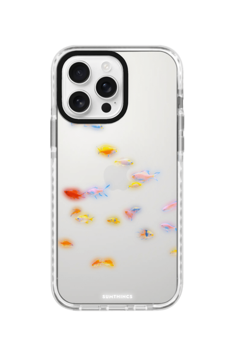 iPhone 16 Pro Max Neon Fish Procase Şeffaf Telefon Kılıfı Beyaz Şeffaf - SUMTHINCS