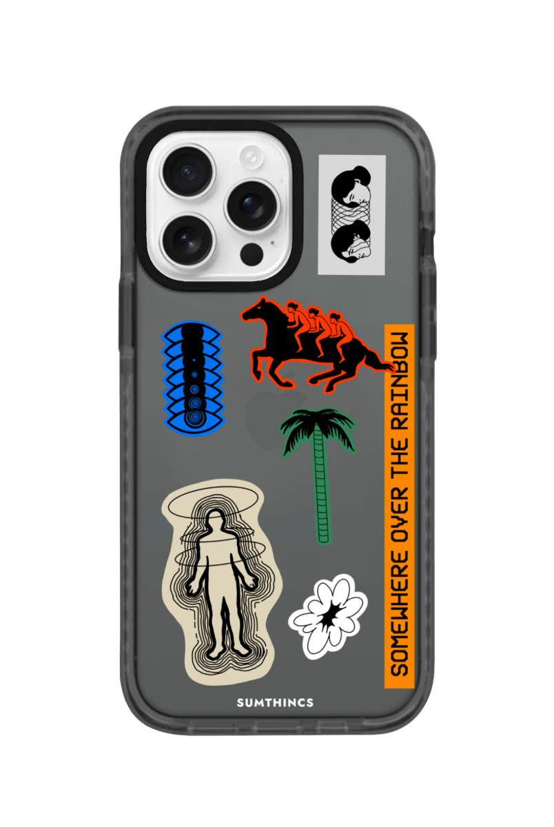 iPhone 16 Pro Max Somewhere Procase Şeffaf Telefon Kılıfı Antrasit - SUMTHINCS