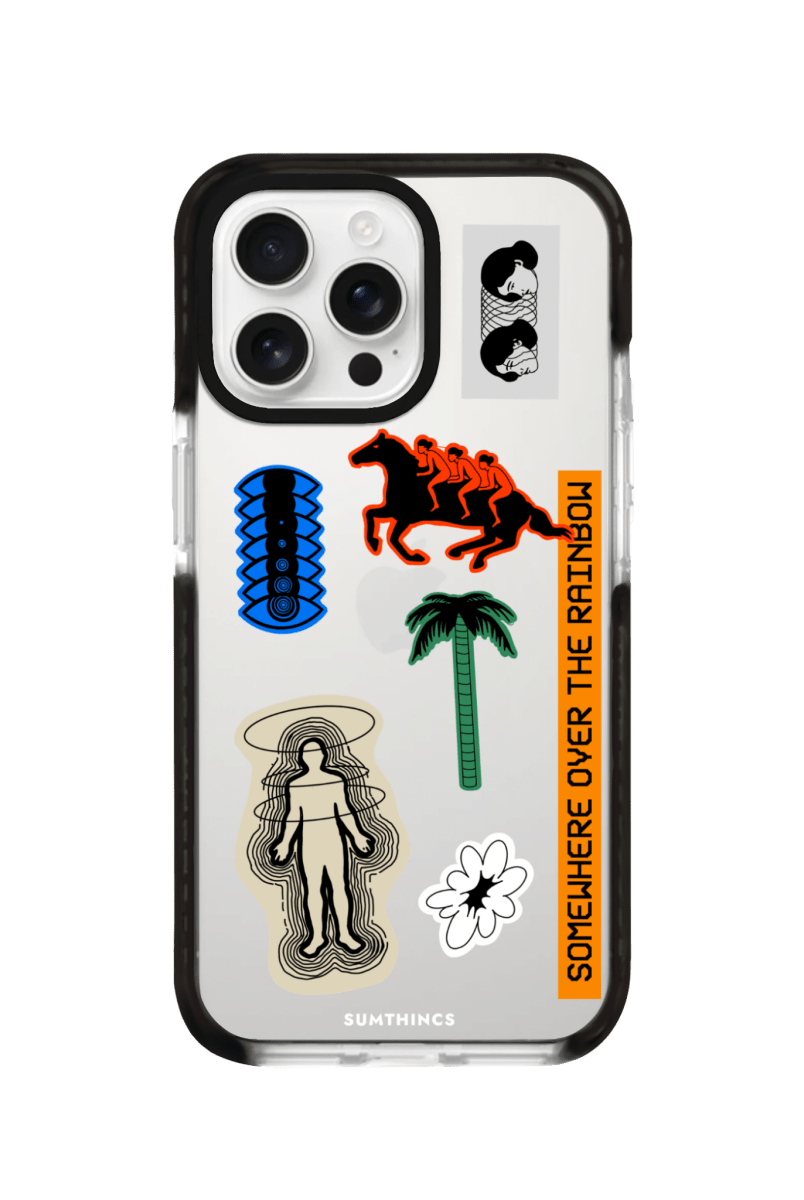 iPhone 16 Pro Max Somewhere Procase Şeffaf Telefon Kılıfı Siyah Şeffaf - SUMTHINCS