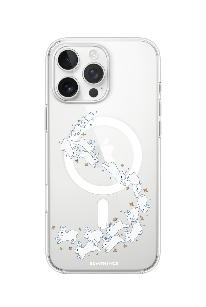 iPhone 16 Pro Max Starry Bunnies Clear Magsafe Şeffaf Telefon Kılıfı - SUMTHINCS