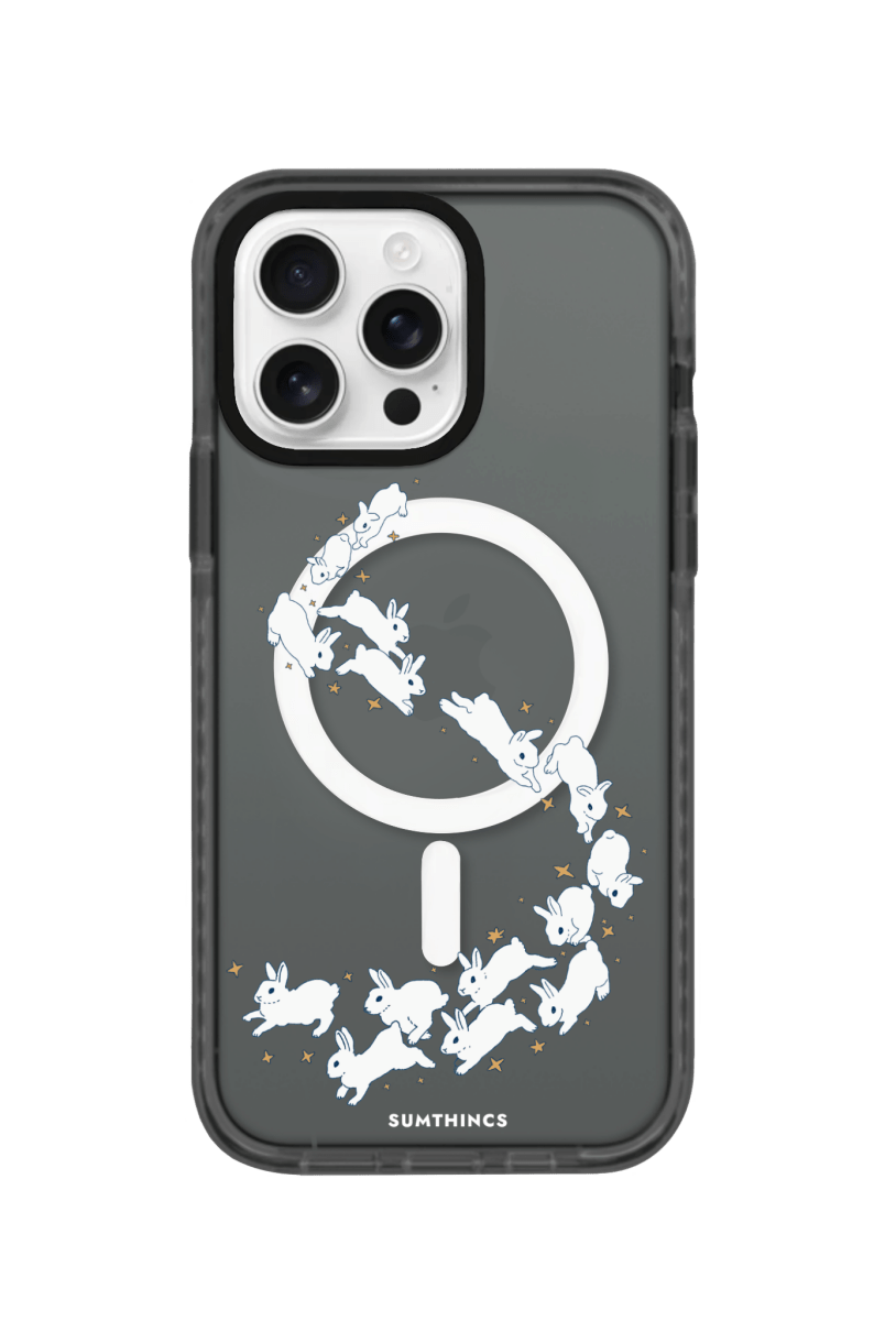 iPhone 16 Pro Max Starry Bunnies Magsafe Procase Şeffaf Telefon Kılıfı Antrasit - SUMTHINCS