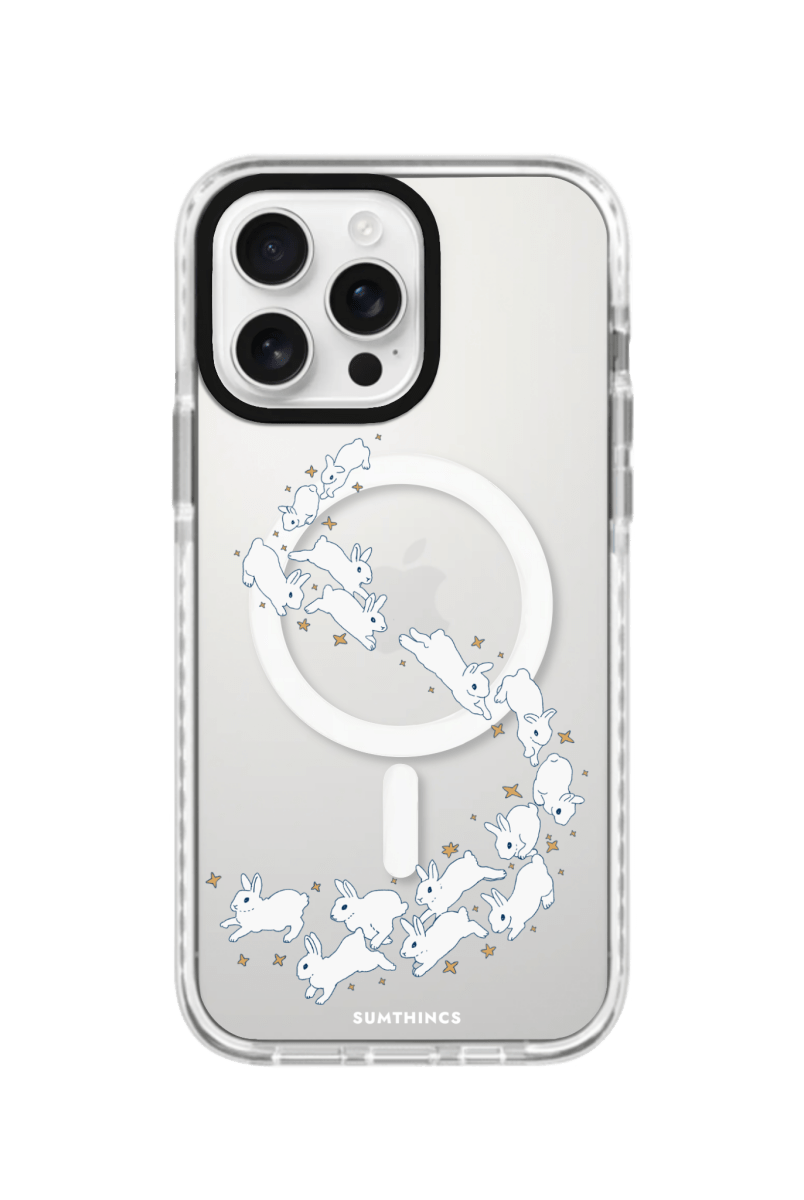 iPhone 16 Pro Max Starry Bunnies Magsafe Procase Şeffaf Telefon Kılıfı Beyaz Şeffaf - SUMTHINCS
