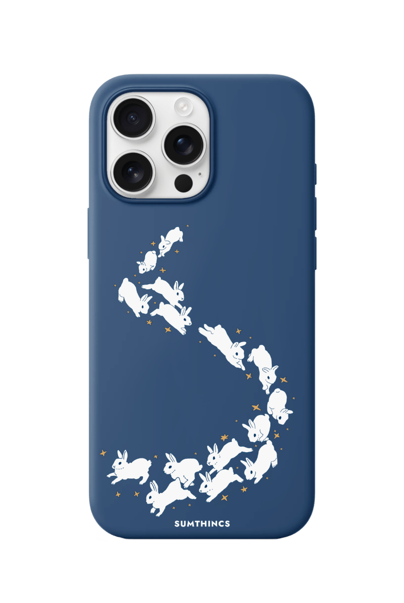 iPhone 16 Pro Max Starry Bunnies Premium Telefon Kılıfı Pasifik Mavi - SUMTHINCS