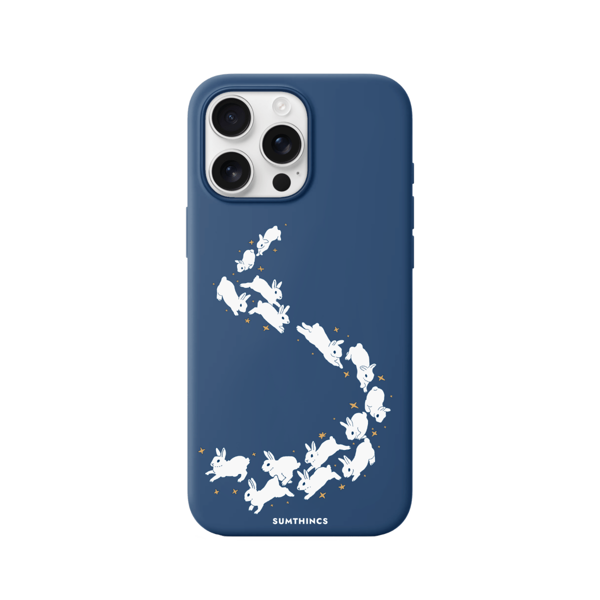 iPhone 16 Pro Max Starry Bunnies Premium Telefon Kılıfı Pasifik Mavi - SUMTHINCS