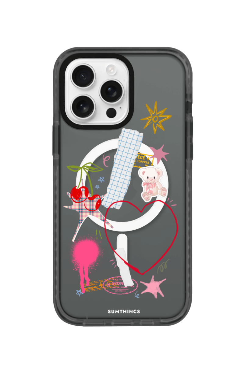 iPhone 16 Pro Max Sweet Chaos Magsafe Procase Şeffaf Telefon Kılıfı Antrasit - SUMTHINCS