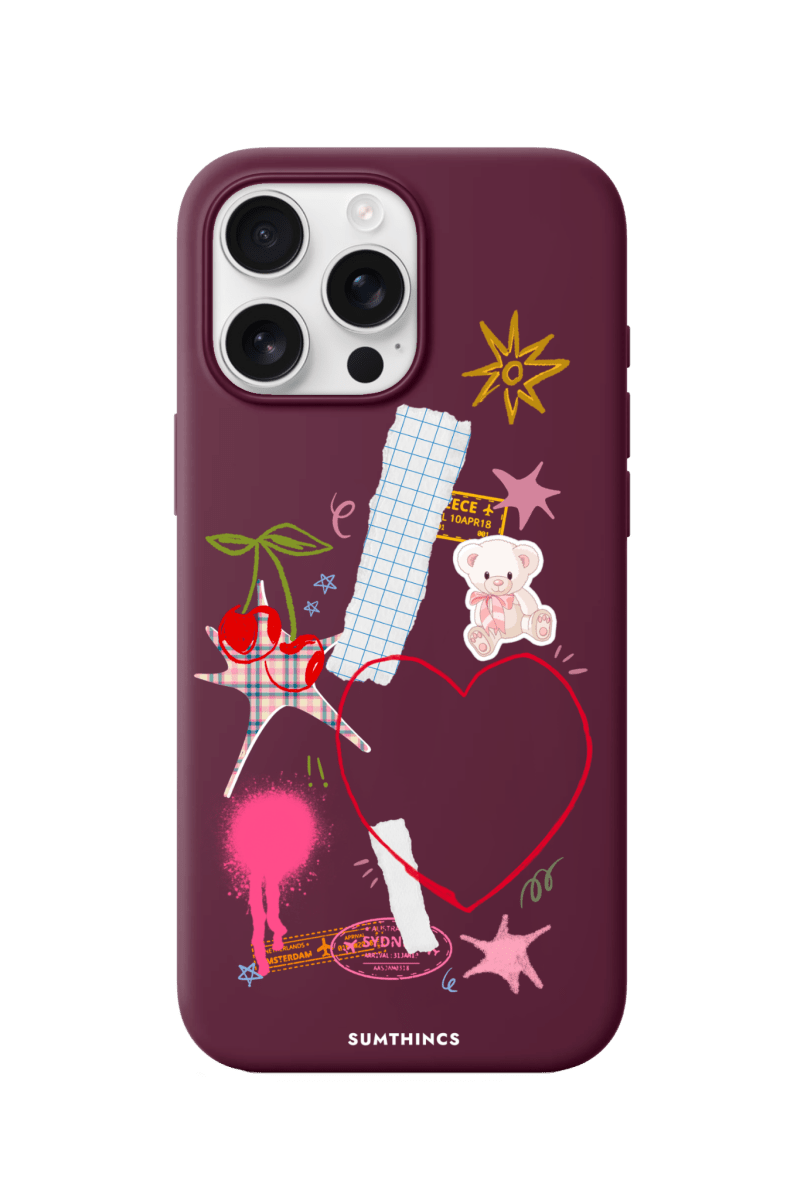iPhone 16 Pro Max Sweet Chaos Premium Telefon Kılıfı Bordo - SUMTHINCS
