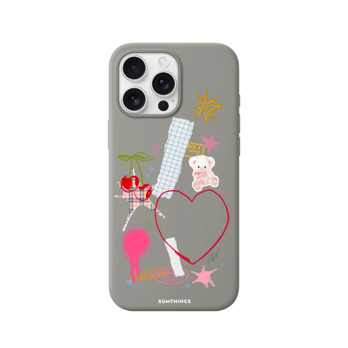 iPhone 16 Pro Max Sweet Chaos Premium Telefon Kılıfı Gri - SUMTHINCS