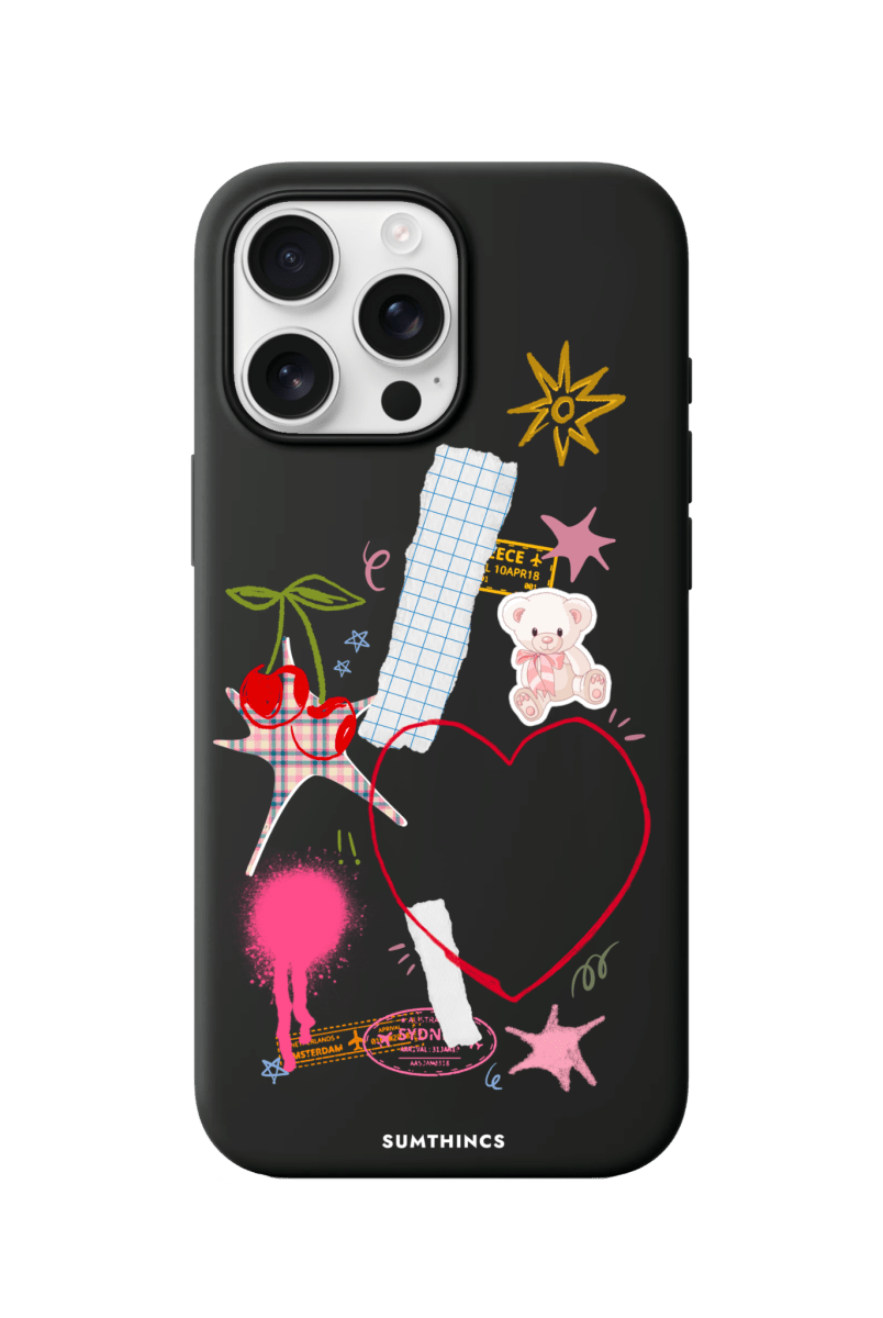 iPhone 16 Pro Max Sweet Chaos Premium Telefon Kılıfı Siyah - SUMTHINCS