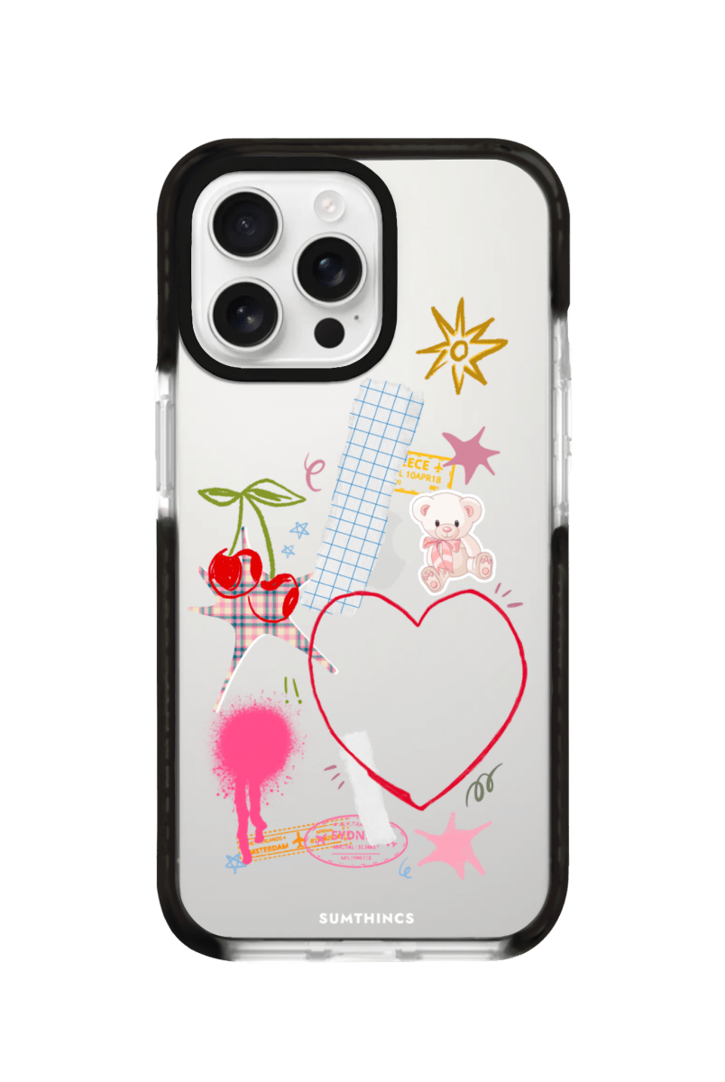 iPhone 16 Pro Max Sweet Chaos Procase Şeffaf Telefon Kılıfı Siyah Şeffaf - SUMTHINCS