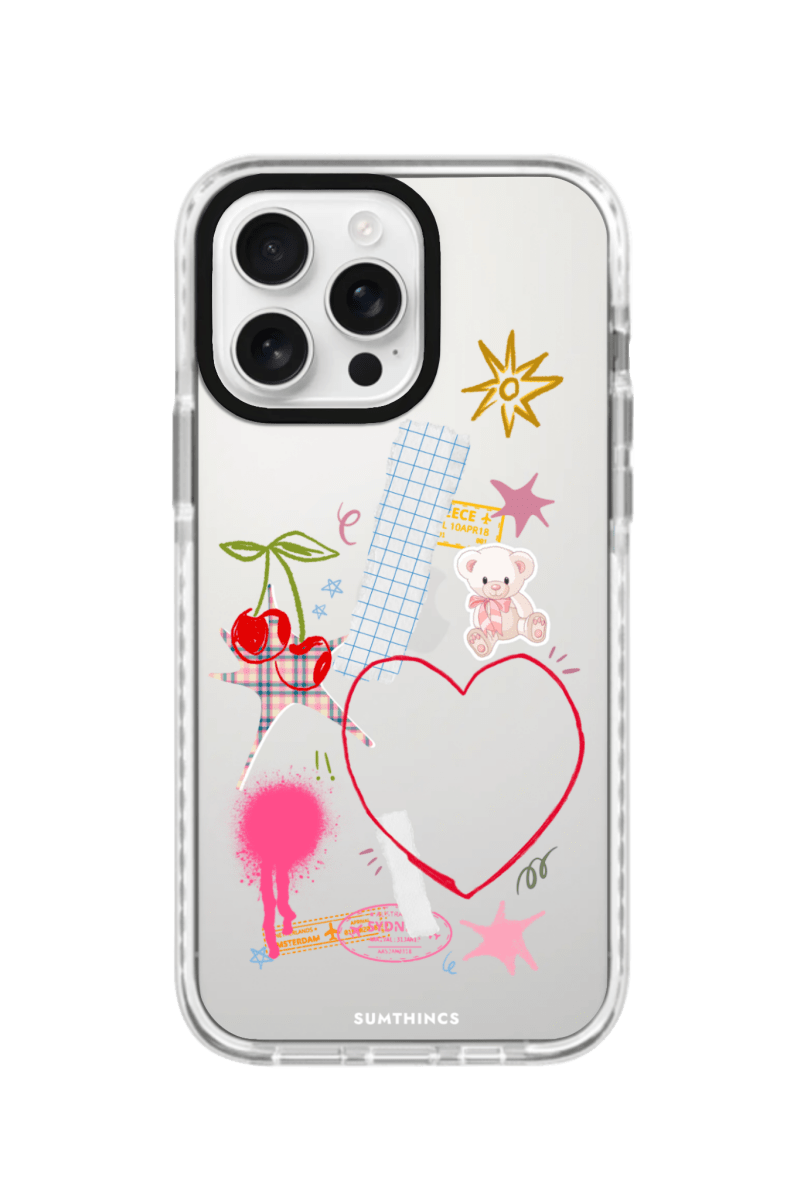 iPhone 16 Pro Max Sweet Chaos Procase Şeffaf Telefon Kılıfı Beyaz Şeffaf - SUMTHINCS