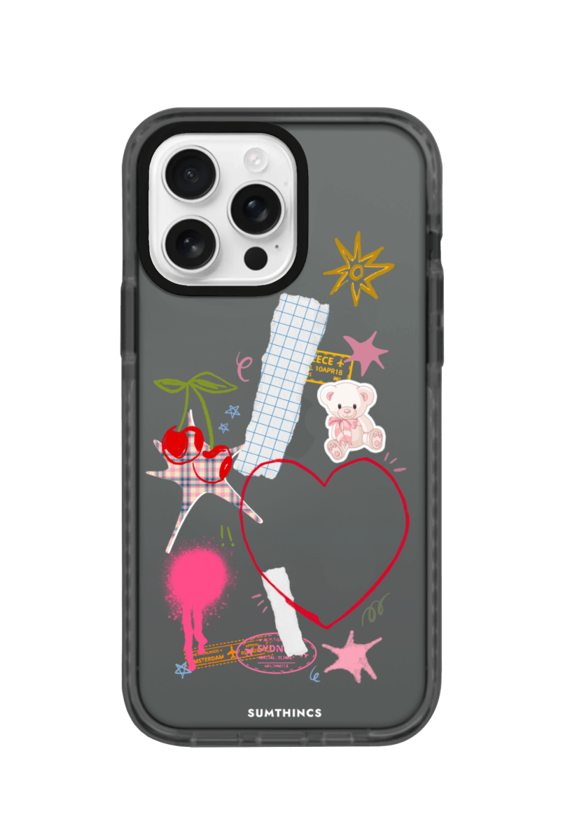 iPhone 16 Pro Max Sweet Chaos Procase Şeffaf Telefon Kılıfı Antrasit - SUMTHINCS