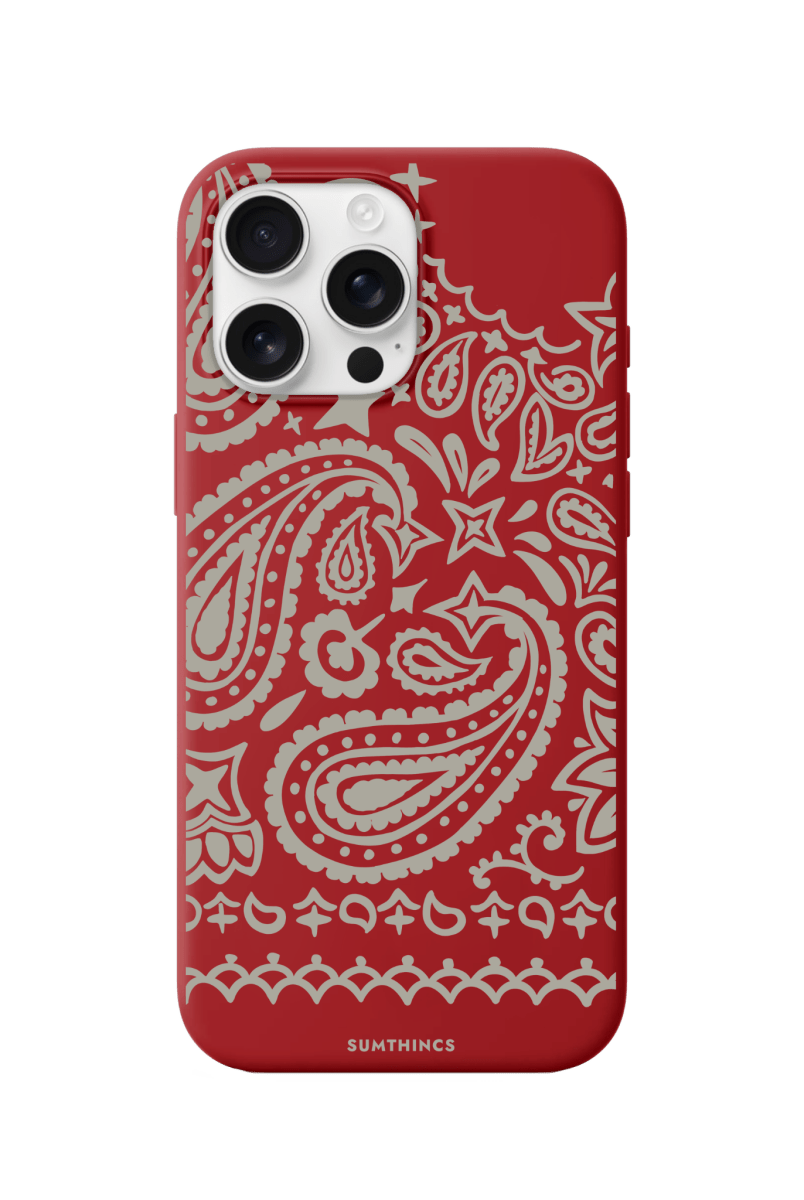 iPhone 16 Pro Max Urban Bandana Premium Telefon Kılıfı Kırmızı - SUMTHINCS